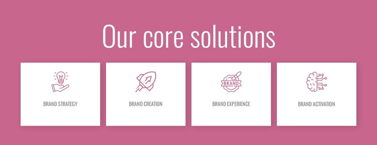 Our core solutions WordPress Theme