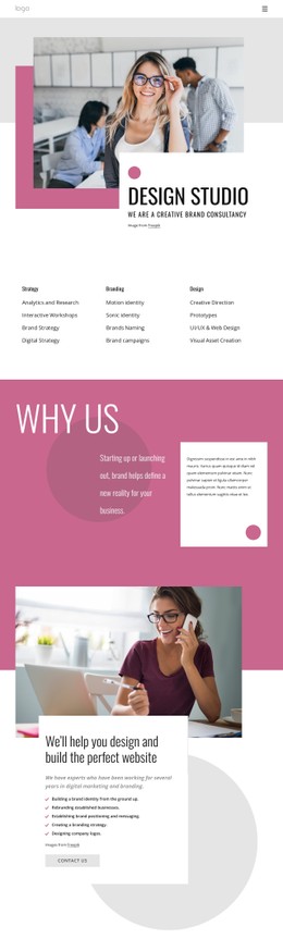 We Are A Creative Brand Agency Design Template