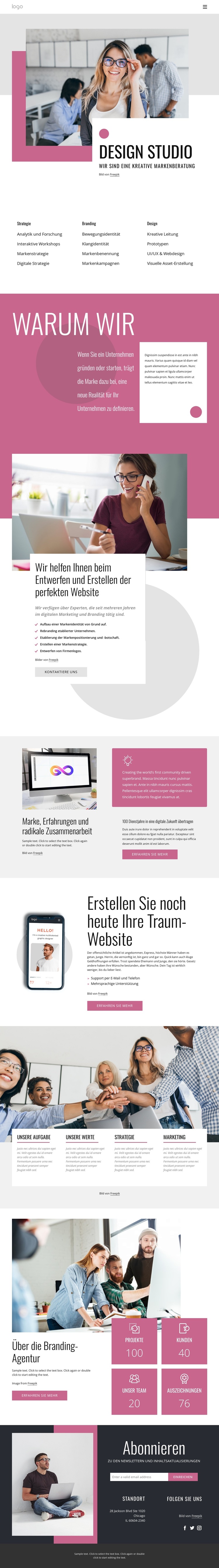 Wir sind eine kreative Markenagentur WordPress-Theme