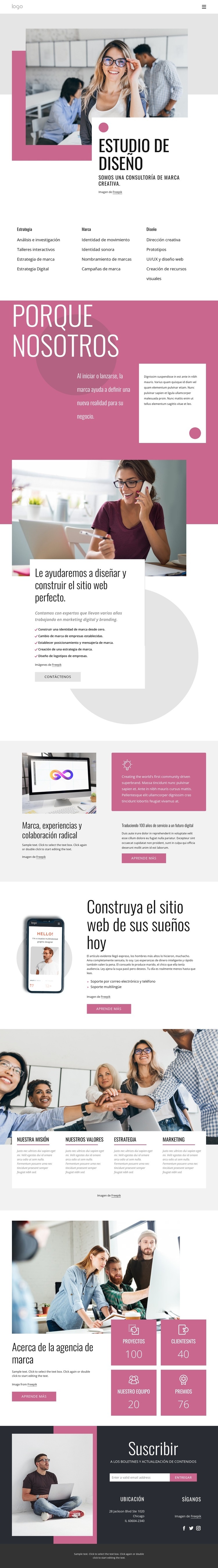 Somos una agencia de marca creativa. Creador de sitios web HTML