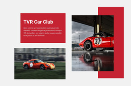 TVR Car Club - Modèle HTML Simple