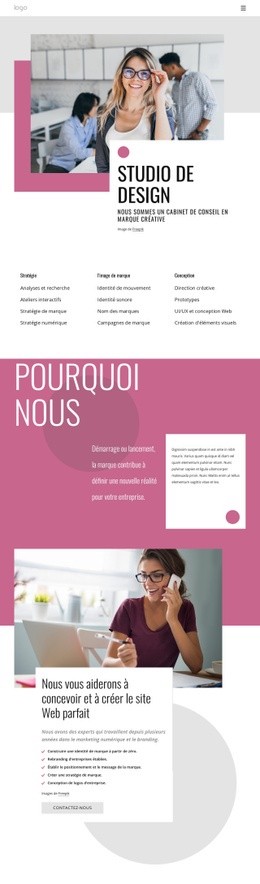 Nous Sommes Une Agence De Marque Créative - Page De Destination À Conversion Élevée