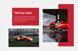 TVR Car Club - Custom Homepage Design