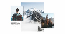 Generatore Di Mockup Di Siti Web Per Viaggi In Montagna