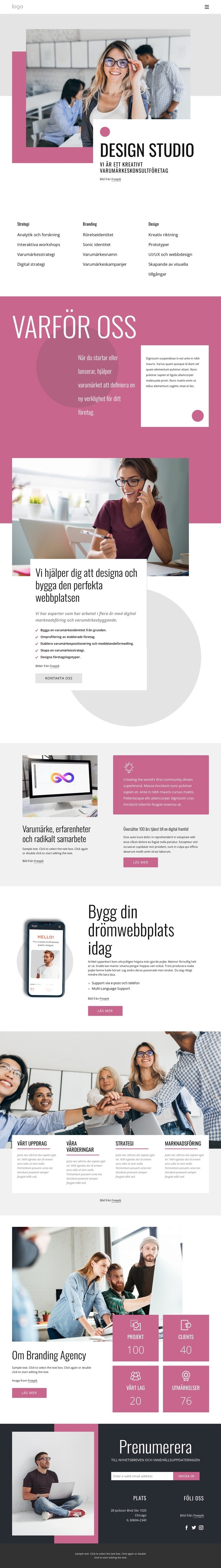 Vi är en kreativ varumärkesbyrå CSS -mall