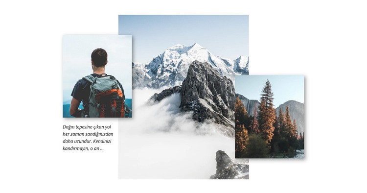 Seyahat dağ turları Web sitesi tasarımı