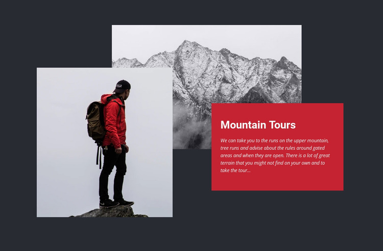 Conquering the peaks Website Mockup