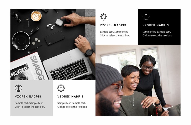 Obchodní fotografie a funkce Šablona HTML