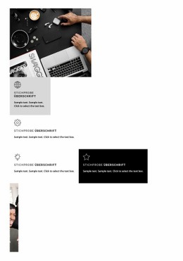 Geschäftsfoto Und Funktionen - Vorlagen Website-Design