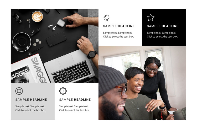 Business photo and features HTML Template