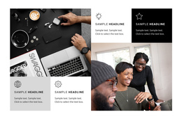 Business Photo And Features - One Page Template Inspiration