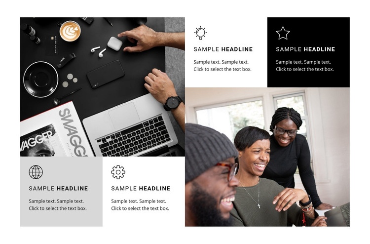 Business photo and features Webflow Template Alternative