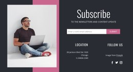 Subscribe And Contact Us Basic CSS Template