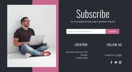 Subscribe And Contact Us - Best Website Template Design