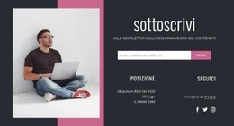 Iscriviti E Contattaci - Mockup Di Sito Web Multiuso