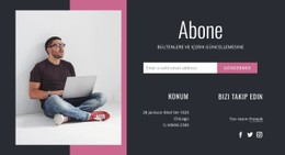 Abone Olun Ve Bizimle Iletişime Geçin Temel CSS Şablonu