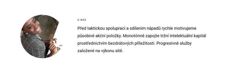 Kruh fotografie a text Šablona HTML