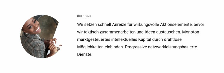 Kreis Foto und Text CSS-Vorlage