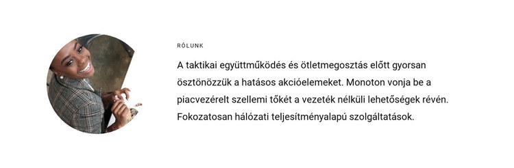 Kör fotó és szöveg Weboldal sablon