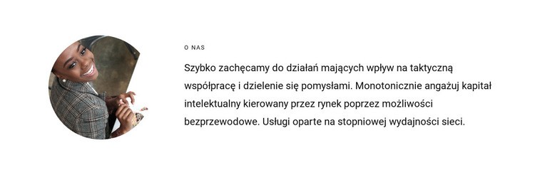 Okrąg zdjęcie i tekst Motyw WordPress