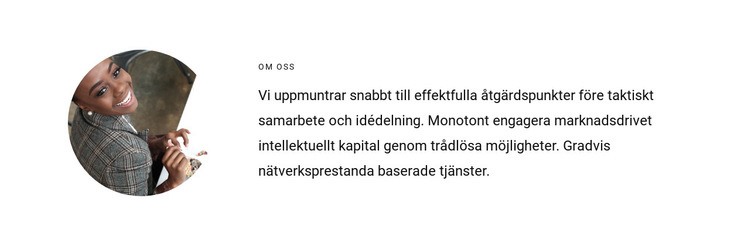 Cirkelfoto och text CSS -mall