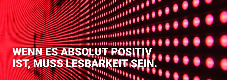 Absolut positiv muss Lesbarkeit sein Website-Vorlage