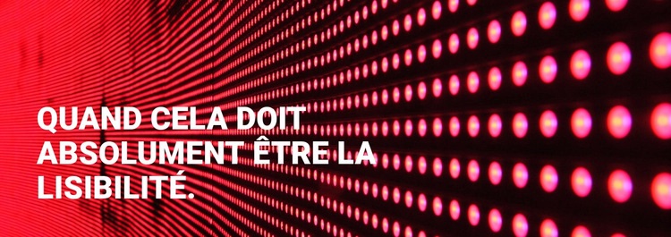 La lisibilité doit absolument être positive Conception de site Web