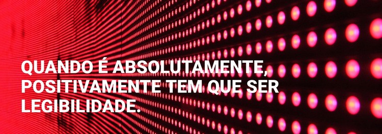 Absolutamente positivo tem que ser legibilidade Construtor de sites HTML