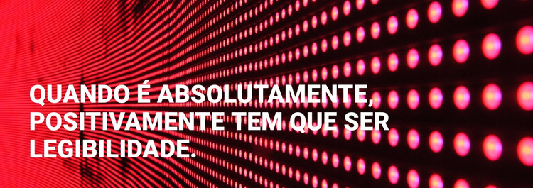 Absolutamente positivo tem que ser legibilidade Modelo HTML