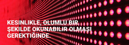 Kesinlikle Olumlu Okunabilir Olmalıdır - HTML Web Sayfası Şablonu