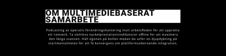 Utnyttja multimedia och samarbete HTML-mall