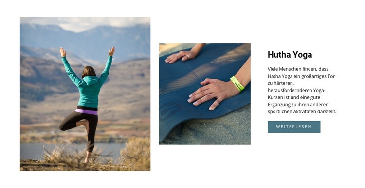 Yoga gesunder Lebensstil Website design
