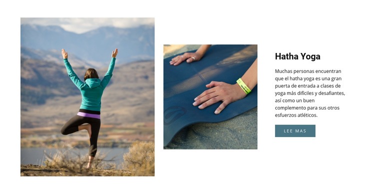 Estilo de vida saludable de yoga Creador de sitios web HTML