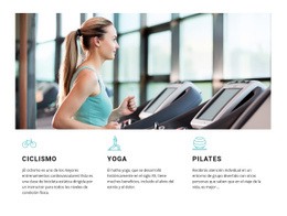 Ciclismo, Yoga Y Pilates - Página De Destino De Arrastrar Y Soltar