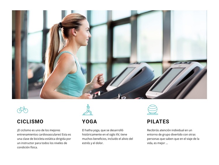 Ciclismo, yoga y pilates Plantilla CSS