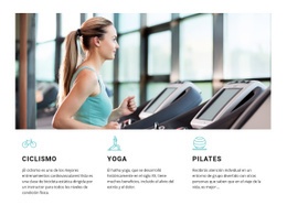 Ciclismo, Yoga Y Pilates: Plantilla De Una Página Para Cualquier Dispositivo