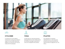 Cyclisme, Yoga Et Pilates : Modèle D'Une Page Pour N'Importe Quel Appareil