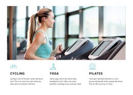 Cycling, Yoga And Pilates - Drag & Drop Html Code