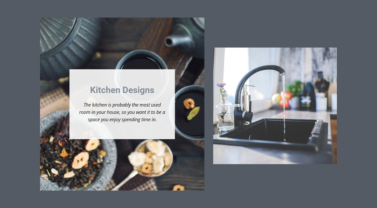 Kitchen Designs One Page Template