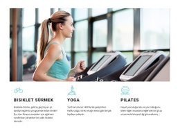 Bisiklet, Yoga Ve Pilates - Herhangi Bir Cihaz Için Bir Sayfa Şablonu