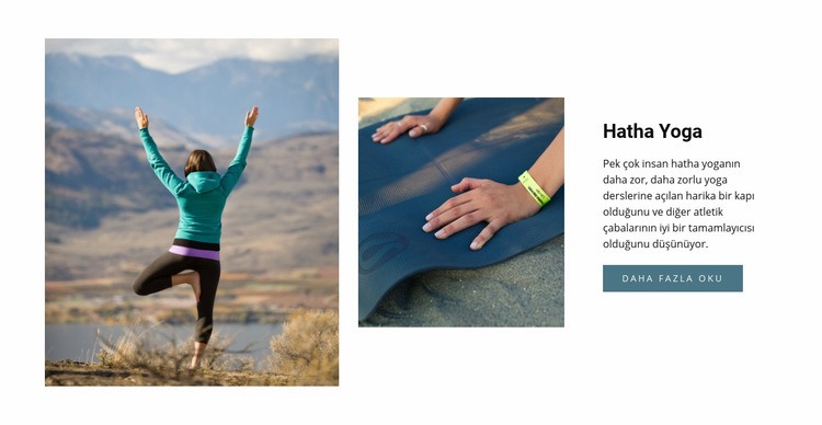 Yoga sağlıklı yaşam tarzı Web Sitesi Mockup'ı