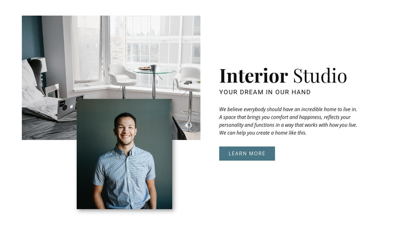 Premium interior planning Web Page Design