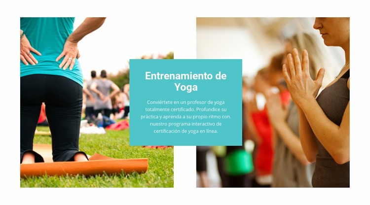 Entrenamiento de yoga Plantillas de creación de sitios web