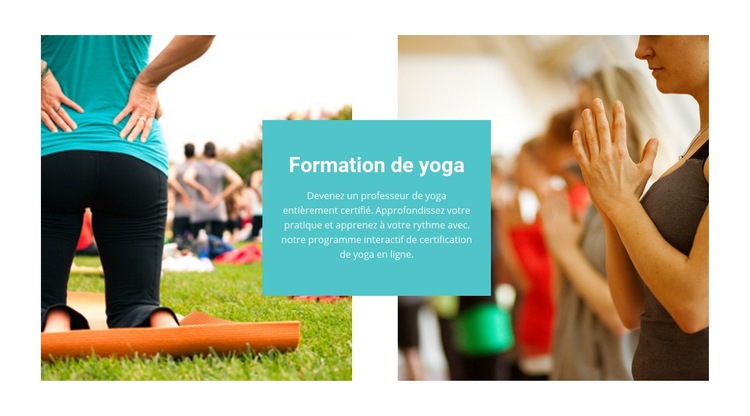 Formation de yoga Modèle