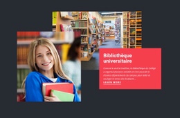 Bibliothèque Universitaire - Modèle Personnalisé D'Une Page