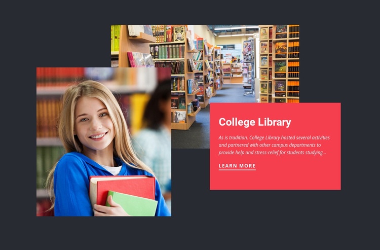 College library Webflow Template Alternative