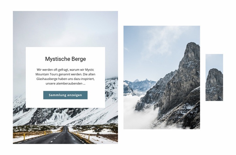 Mystische Berge Website-Modell