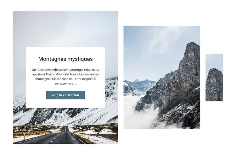 Montagnes mystiques Maquette de site Web