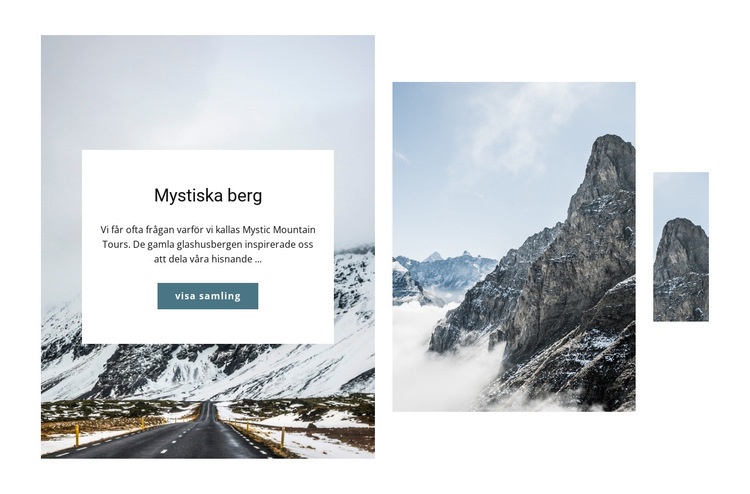 Mystiska berg Webbplats mall