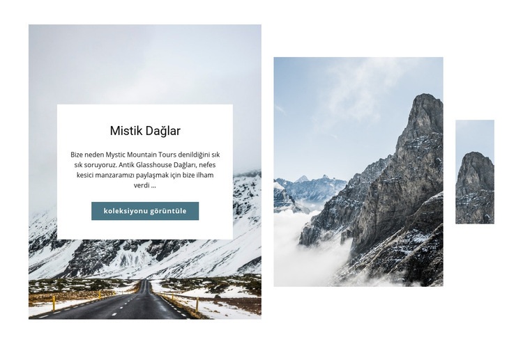 Mistik dağlar Web Sitesi Mockup'ı
